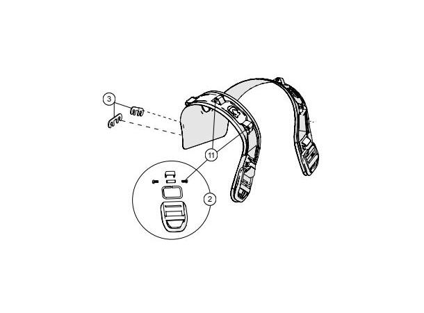Interspiro skulder padding Incurve 