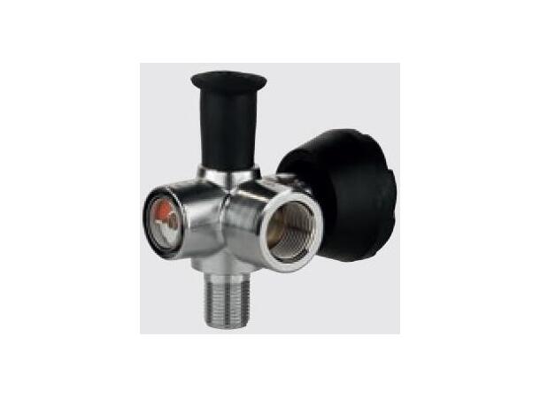 Interspiro flaskeventil M18 300 bar 90°, manometer, K632 type 